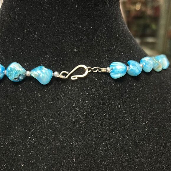 Blue Beaded Necklace - Picture 2 of 3